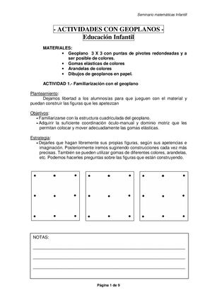 Actividades Con Geoplanos Infantil