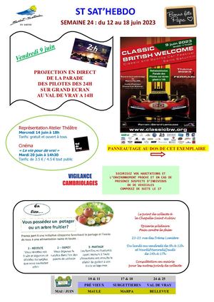 Semaine 24 Du 12 Au 18 Juin 2023