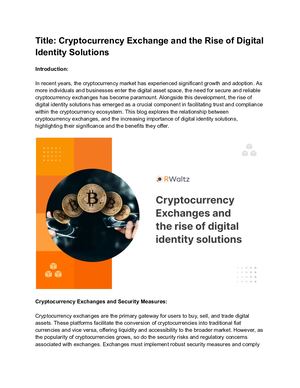 Calaméo - Cryptocurrency Exchange And The Rise Of Digital Identity ...