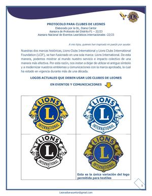 Protocolo Para Clubes De Leones