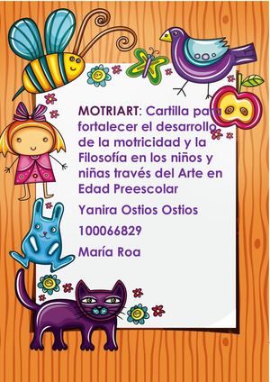 Cartilla filosofía para niños