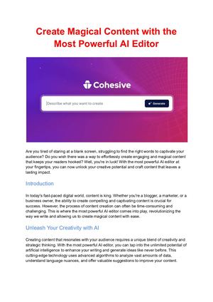 Create Magical Content With The Most Powerful Ai Editor