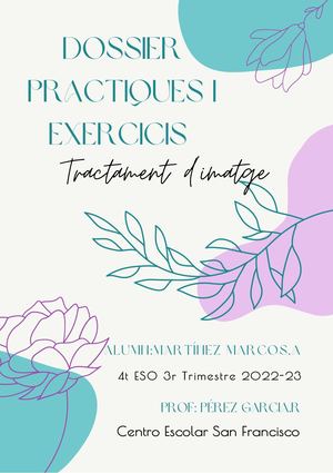 Dossier Pràctiques I Exercicis De Tractament D'imatge