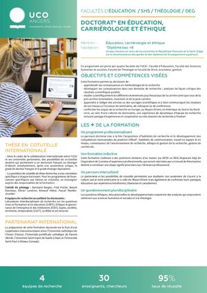 Doctorat Education Carrierologie Et Ethique Angers