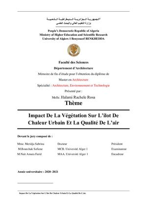 Mémoire De Recherche