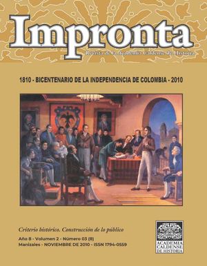 ACH: Revista Impronta N° 08 de 2010. El Bicentenario de la Independencia de Colombia.