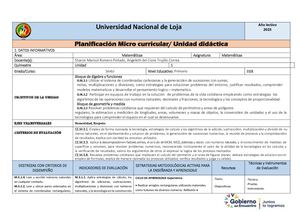 Planificacion De Matematicas