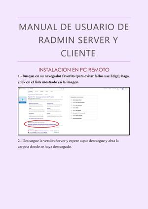 Manual De Usuario De Radmin Server Y Cliente