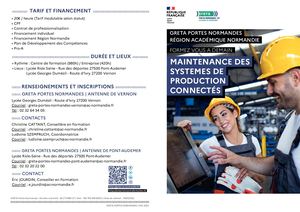 Dépliant Bac Pro MSPC Vernon et Pont Audemer