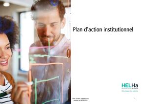 Plan Action Instititutionnel Helha
