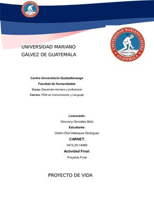Proyecto De Vida