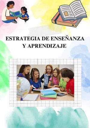 Estrategias De Enseñanza Y Aprendizaje