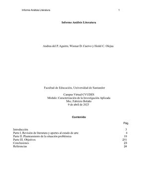 Realizado Entregable 2 Informe Analisis Literatura