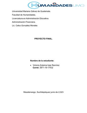 Proyecto Final Administracion