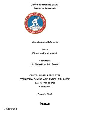 Proyecto Final Educacion Para La Salud