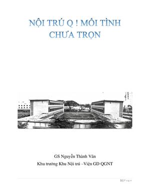 NỘI TRÚ Q MỐI TÌNH CHƯA TRỌN