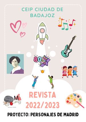 Portada Revista Ciencias Infantil Colorida Amarillo Azul Rosa