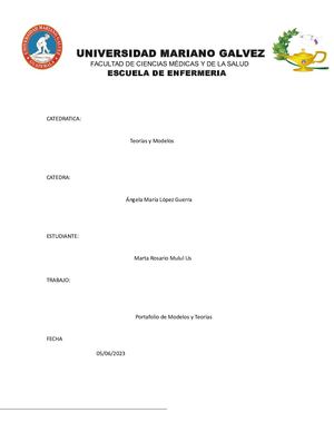 Teorias Y Modelos Portafolio