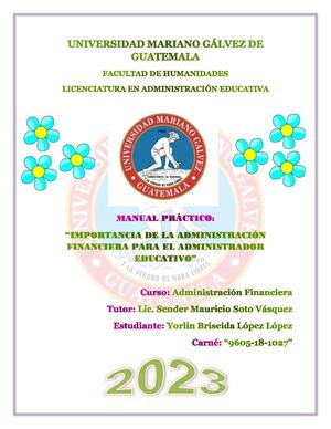 Proyecto Final Administración Financiera Y De Presupuestos