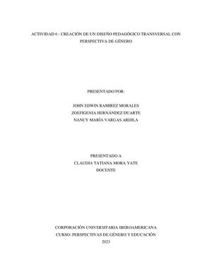 Curriculo Equidad De Género