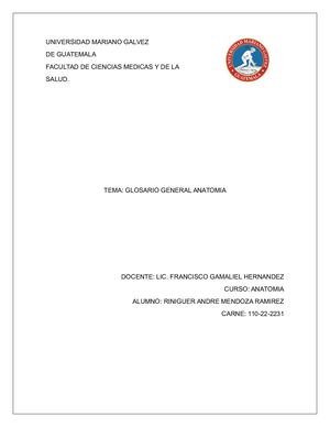 Glosario De Anatomia Completo