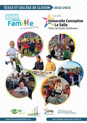 Plaquette Ecole Collège 2022-2023 Clisson