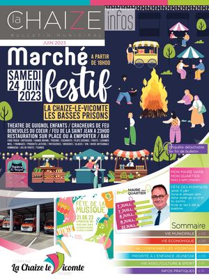 Bulletin municipal Juin 2023 La Chaize-le-Vicomte