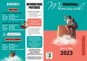 Programme Médiathèque Juillet Décembre 2023
