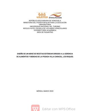 INFORME N°1689 PASANTIA ADMINISTRATIVA  TRABAJO DE GRADO 2022