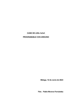 Cubo de LED 3x3x3 Programable con Arduino - Proyecto 3ª Evaluación
