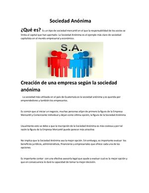 Caratula Sociedad Anónima