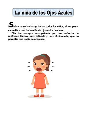 1la Niña De Los Ojos Azules Para Tercero De Primaria