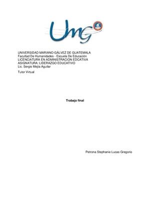 Portafolio De Liderazgo Educativo