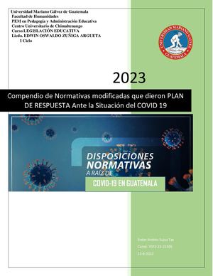 Proyecto Final Compendio Plan De Respuesta Covid19