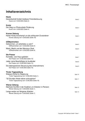 Pressespiegel 20230613