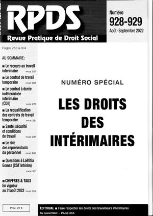 RPDS Les Droits Des Intérimaires