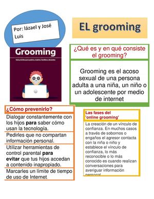 Infografia De El Grooming Por Jose Luis Y Iazael