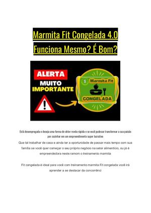 Marmita Fit Congelada 4 0 Funciona Mesmo É Bom