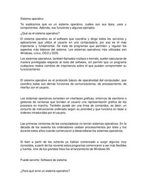 Sistema Operativo