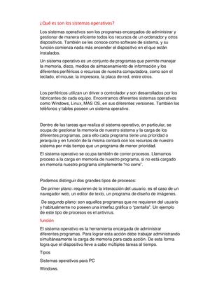 Qué Es Son Los Sistemas Operativos