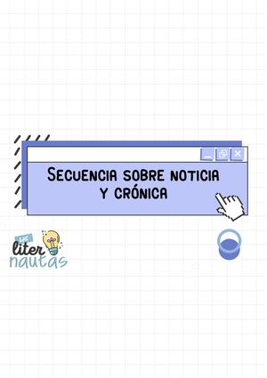 Secuencia Sobre Noticia Y Crónica