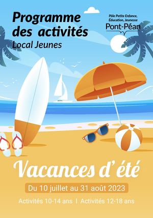 Programme Activités Local Jeunes Été 2023