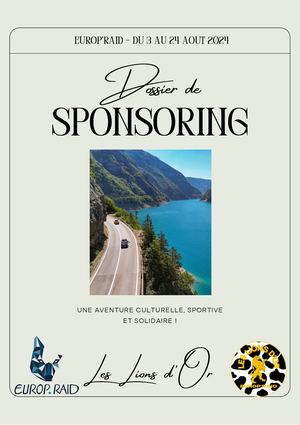 Les Lions D'or Dossier De Sponsoring Europ'Raid2024