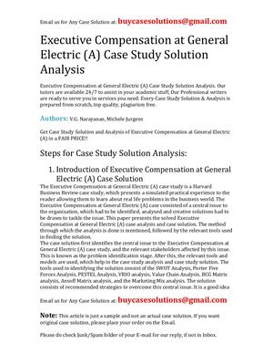 Calaméo - Executive Compensation At General Electric (A) Case Study ...