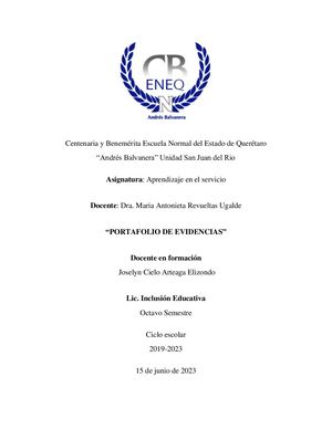 Portafolio De Evidencias