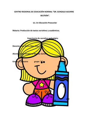Narrativa Pedagogica Experiencia