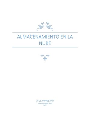 Almacenamiento En La Nube 1 0
