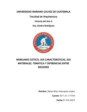 MOBILIARIO GOTICO Y SUS CARACTERISTICAS - Copia