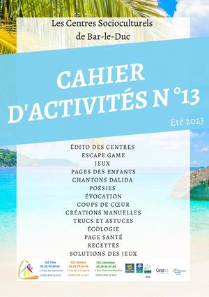 CAHIER D'ACTIVITÉS N°13