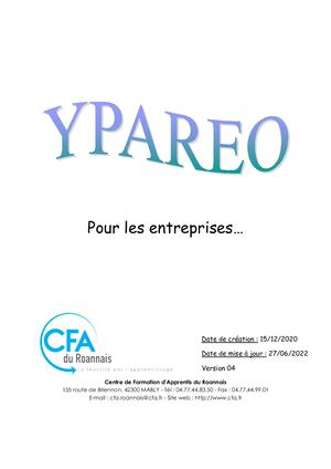 Notice Ypareo Entreprise